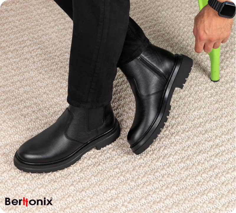 خرید بوت مردانه چرم با طراحی مدرن، انواع مدل | لیست قیمت