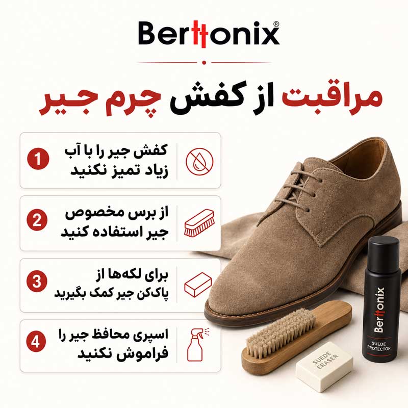 مراقبت از کفش چرم جیر